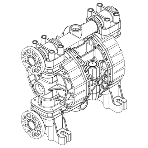  Пневматичний мембранний насос AF0F0400SHTSST3, SS316, HYTREL, PTFE, 20 л/хв, FDA фотография №1