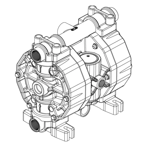  Пневматичний мембранний насос AF0F0120SHTSST3, SS316, HYTREL, PTFE, 20 л/хв, FDA фотография №1