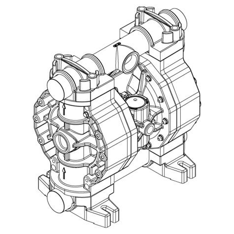  Пневматичний мембранний насос AF0F0170SHTSST3, SS316, HYTREL, PTFE, 20 л/хв, FDA фотография №1