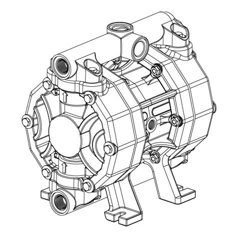  Пневматичний мембранний насос P0060AHTTAT1AB, ALU, HYTREL, PTFE, 65 л/хв фотография №1