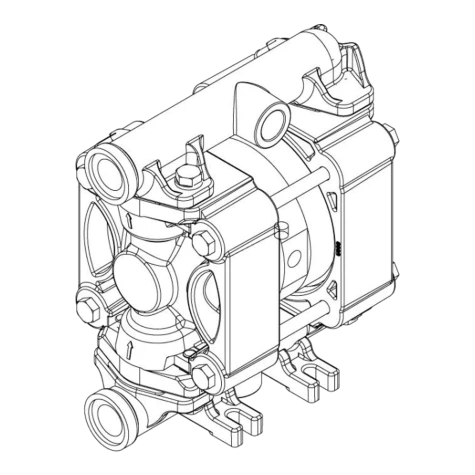  Пневматичний мембранний насос PF0018SHTSST3AB, SS316, HYTREL, PTFE, 20 л/хв, FDA фотография №1