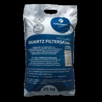 Кварцовий пісок фракційний 0,8-1,2 мм (25 кг мішок) QUARTZ FILTERSAND фотография